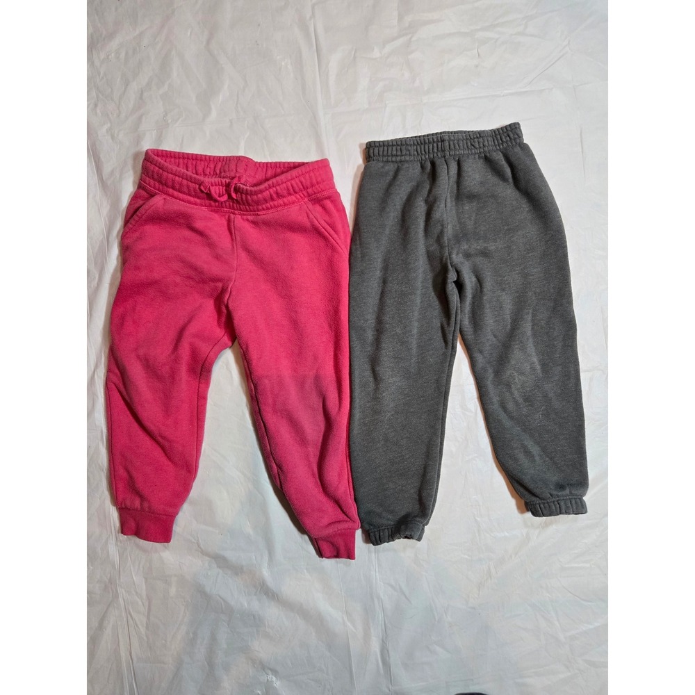 Garanimals Jumping Beans Toddler Girls 4T Fleece Jogger Sweatpants Lot Pink Gray